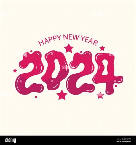 Happy New Year 2025 Vector Typography Illustration New Year Logo