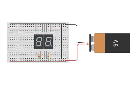 Circuit Design Practica Display 7 Segmentos Tinkercad