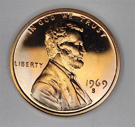 1969 S Lincoln Memorial Proof Cent USA Coin Property Room