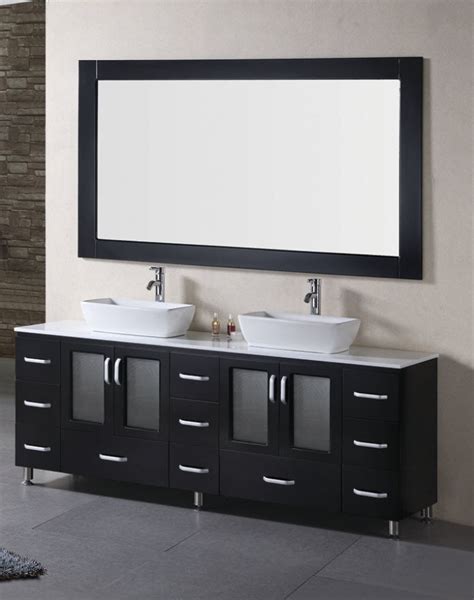 72 Inch Double Vessel Sink Bathroom Vanity In Espresso UVDEB72VS72