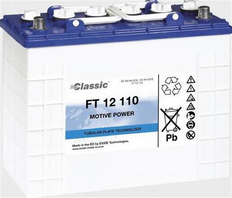 Exide Classic FT 12 110 Batteria Da Trazione 12 Volt 110 Ah 5h Con