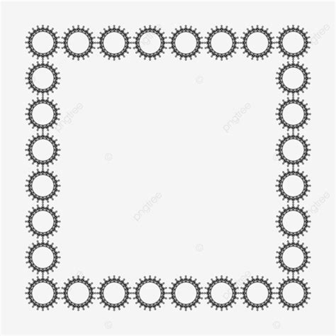 Square Black Ornament Frame Vector Ornament Border Black Decorative