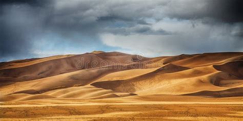 A Grande Paisagem Do Parque Nacional De Dunas De Areia Vê O Cenário