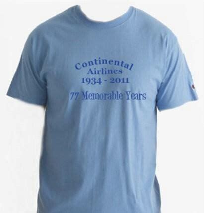 Continental Airlines T-Shirt | Continental airlines, T shirt, Mens tshirts