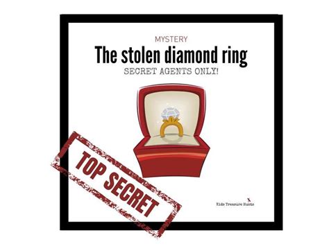 Secret Agent Mission The Stolen Diamond Ring A Detective Etsy In