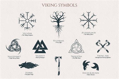 Hand drawn Viking Runes & Symbols, a Decorative Illustration by KirillsWorkshop | Viking symbols ...