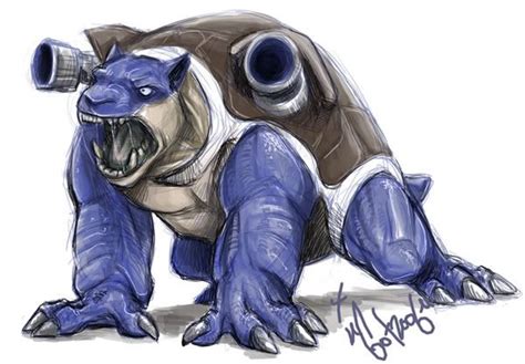 Badass Blastoise Geeky Art Pokemon Pokemon Art