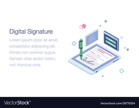 Digital signature Royalty Free Vector Image - VectorStock