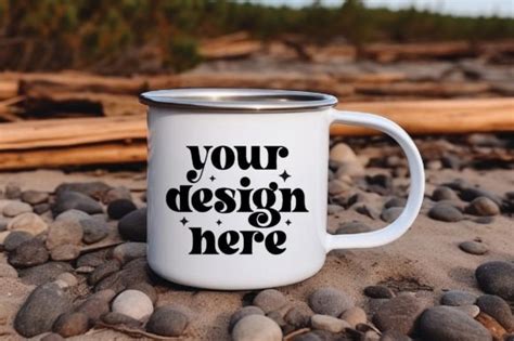 Camping Mug Mockup Enamel Graphic By Mockupstore Creative Fabrica