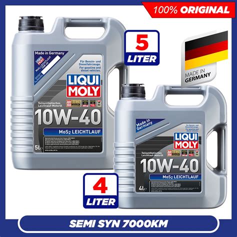 L L Liqui Moly Mos Leichtlauf W Semi Synthetic Engine Oil