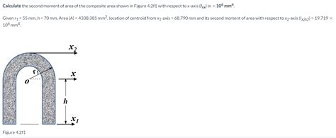 Solved Calculate The Second Moment Of Area Of The Composite