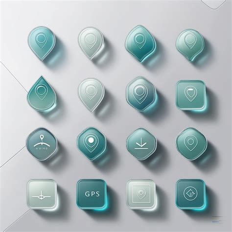 Realistic Set Of Glassmorphism Ui Icons For Website Or Mobile App Vector Illustartion Of