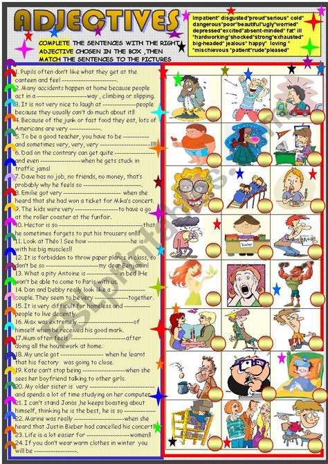 Describing Adjectives Esl Worksheet By Spied D Aignel