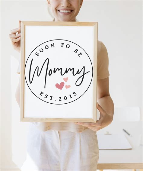 Soon To Be Mommy Est 2023 Svg Pregnancy Announcement Svg Etsy