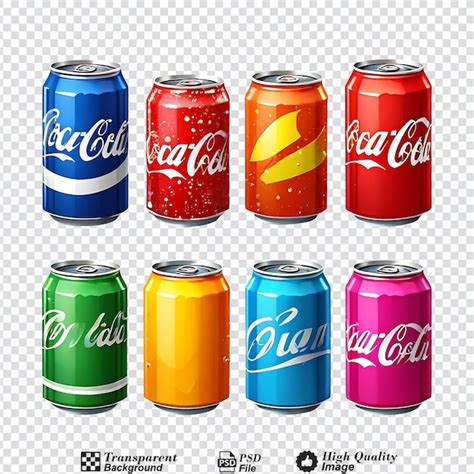 Conjunto De Latas De Refrescos De Bebidas De Aluminio De Colores