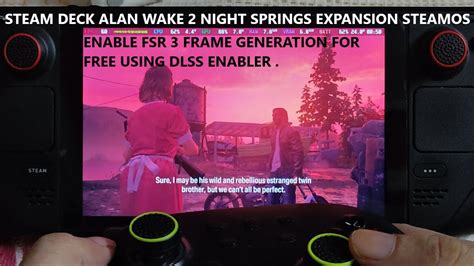 Steam Deck Alan Wake Night Springs Steam Os Use Fsr Frame