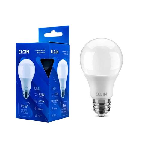 Kit L Mpada Led Bulbo W Elgin Branco Frio K E Bivolt