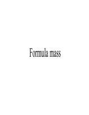 Understanding Formula Mass and Molar Mass: Examples and | Course Hero