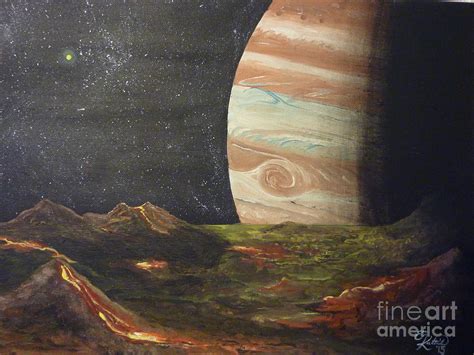 Io And Jupiter Painting By Erin Kaltrider Pixels