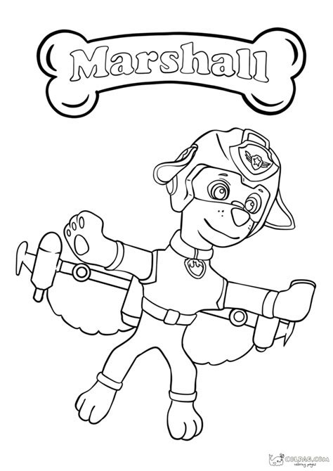 Coloring Pages Of Marshall From Paw Patrol