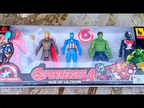 Unboxing Mainan Super Hero Terbaru Iron Man Thor Captain America Hulk