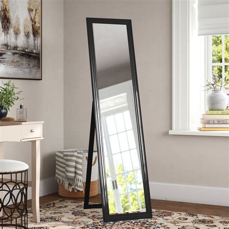 Alcott Hill® Rectangle Wood Floor Mirror And Reviews Wayfair