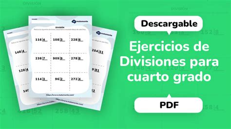 90 Ejercicios De Divisiones Para Cuarto Grado ¡imprimir