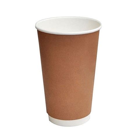 16oz PLA Coated DW Cup Kraft Ctn 500 FoodPackaging2U