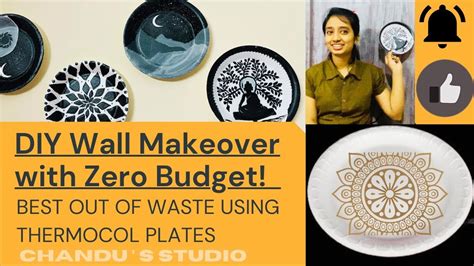 DIY Wall Decor Using Thermocol Plates Best Out Of Waste How To Paint