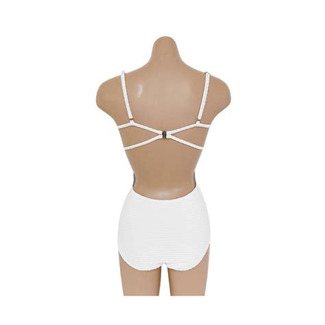 Swimsuit Bikini Backless High End Hot Spring Pure White One Piece Female Swimming Pool Quick Dry