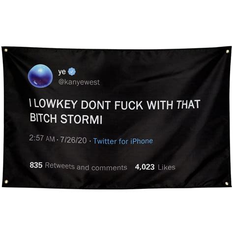 Kanye West I Lowkey Don T Fuck With That Bitch Stormi Fake Etsy