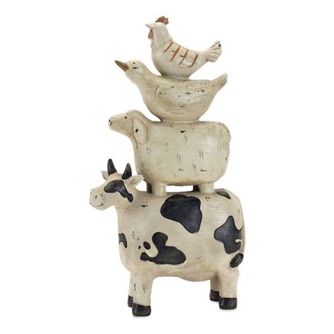 Melrose International Resin Farm Animal Stack Figurine In 2022 Farm