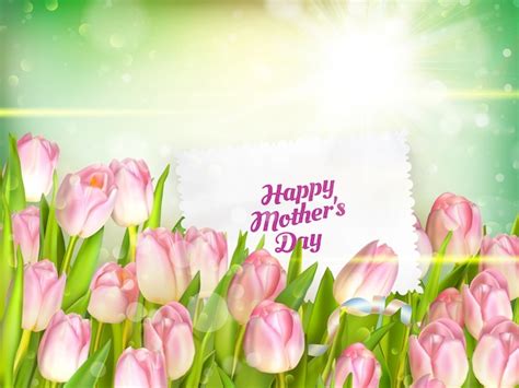 Premium Vector | Bouquet of tulips for mothers day