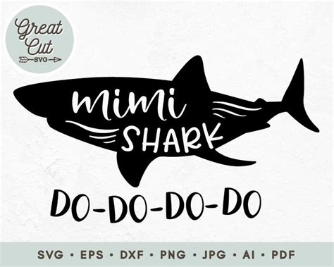 Mmimi Shark Svg Mimi Svg Do Do Do Do Svg Shark Mimi Svg Etsy