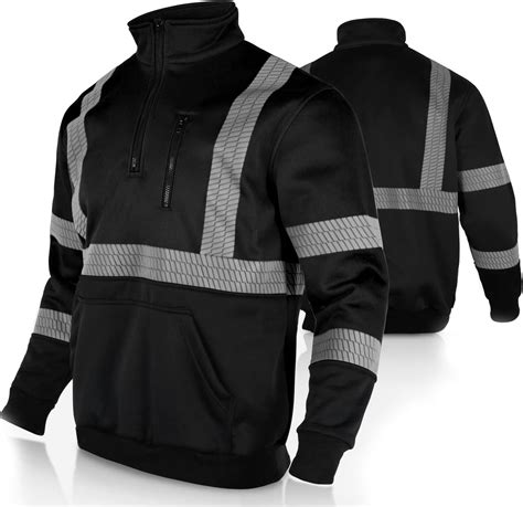 Fonirra High Visibility Safety Sweatshirt Ansi Class Fleece Zip