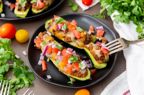 Taco Zucchini Boats Recipe The Wanderlust Kitchen