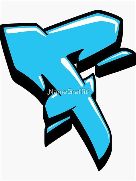 "Graffiti Letter F (Blue)" Sticker for Sale by NameGraffiti | Redbubble