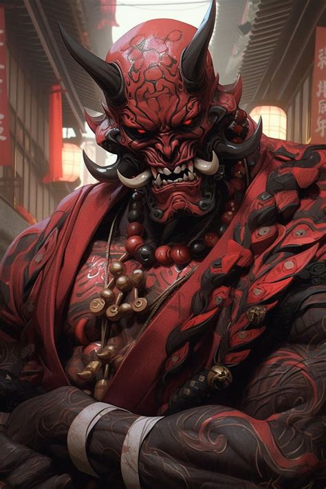 oni mask warrior japanese oni warrior oni samurai art japanese demons
