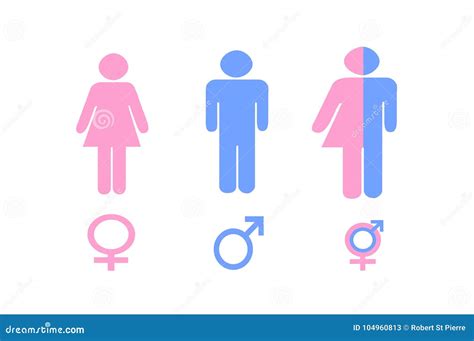 Illustration Of Gender Signs In Pink And Blue Stock Illustration Illustration Of Washroom