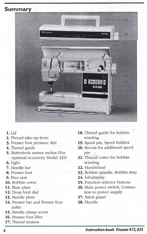 Husqvarna Viking Freesia Sewing Machine Users Guide Etsy Uk