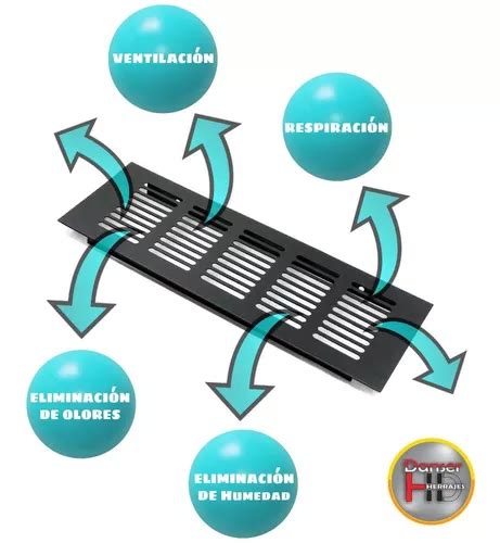 Rejilla Ventilacion X Cm Negro Mate Mueble En Venta En La Matanza