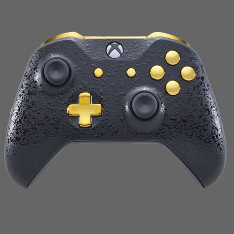 Xbox One Controller // 3D Black + Gold - Custom Controllers - Touch of ...