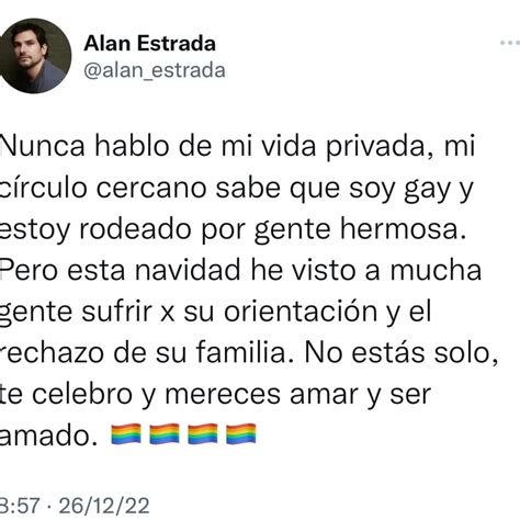Alan Estrada Confes Que Es Gay Y Apoy A Quienes Han Sido Rechazados Por Su Orientaci N No