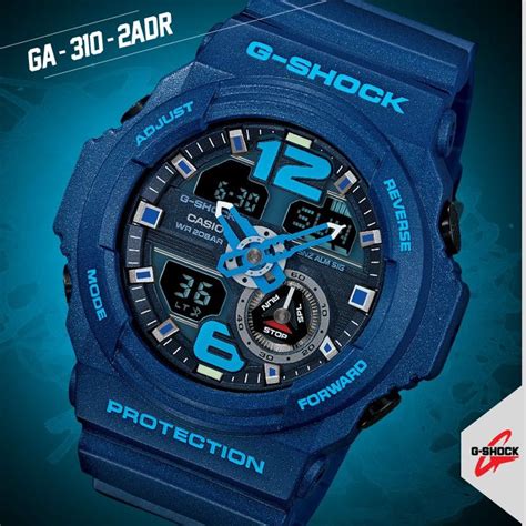 Relógio Casio G Shock Masculino Anadigi Azul Ga 310 2adr Aconfianca