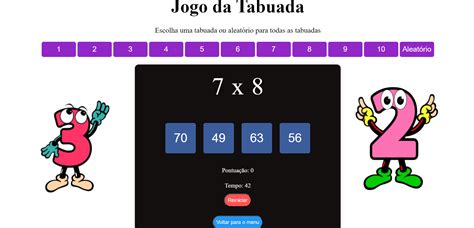 Jogo Da Tabuada Online - Jogo da Tabuada by Alcides Freire