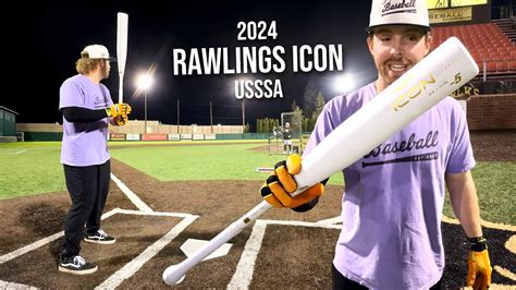 Hitting With The Rawlings Icon Usssa Baseball Bat Review Youtube