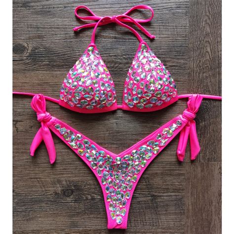 VIKINII Bikini De Lujo Con Diamantes De Imitaci N Para Mujer Traje De Ba O Con