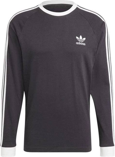 Adidas Originals Adicolor Classics 3 Stripes Long Sleeve Tee Black