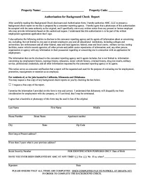 Printable Background Check Authorization Form Doc Templates