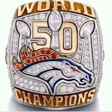 Payton Manning's Super Bowl 50 Ring | Denver broncos super bowl, Super ...